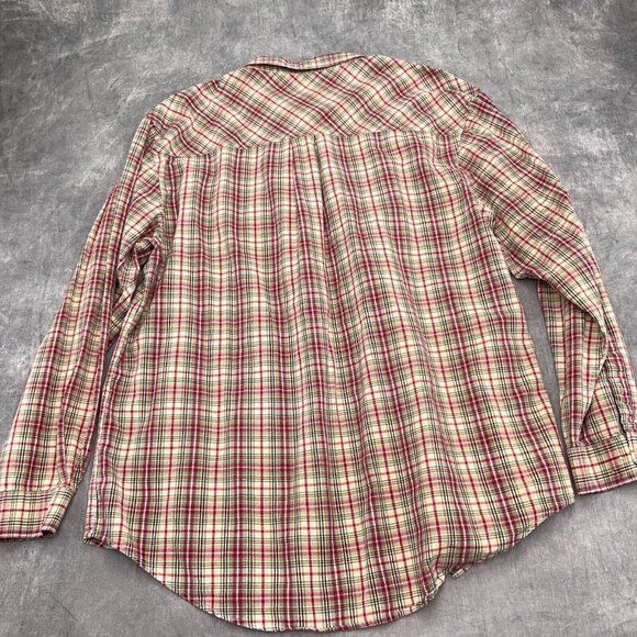 Territory Ahead Shirt Men 2XLarge Red Green Plaid Cotton Casual Work Chore Flaw - Picture 9 of 10